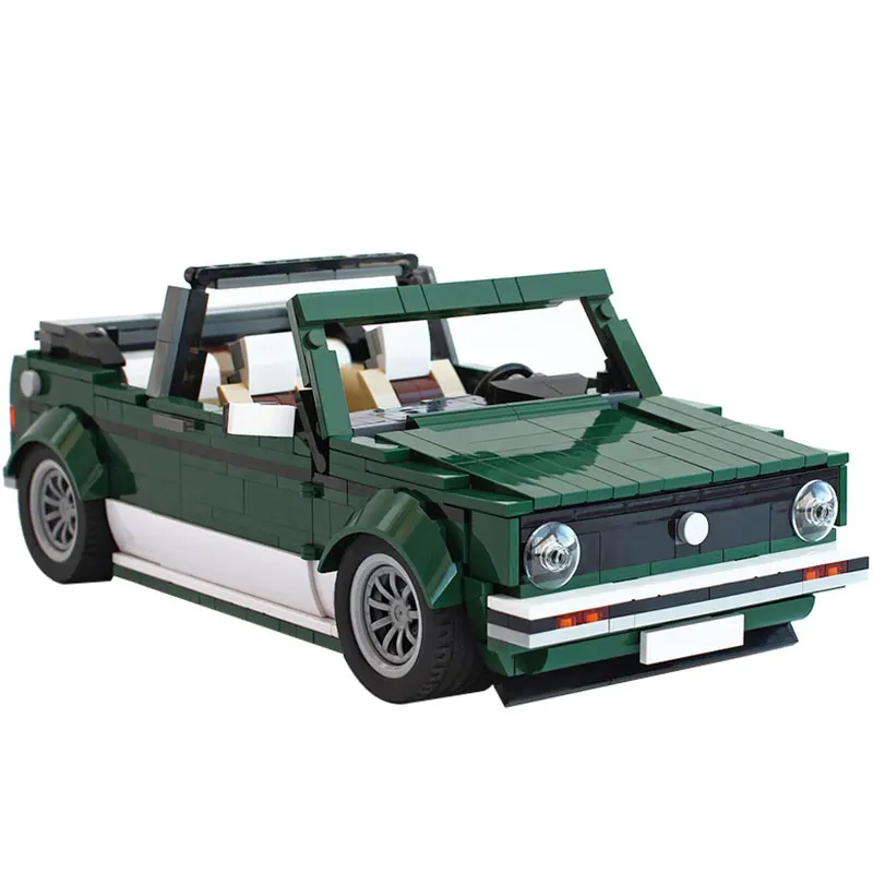 

MOC Golf Car Convertible Racing Car City Racer Famous Car Vehicle Super Diy Kids Toys Sets Model Building Kits Sports High-Tech