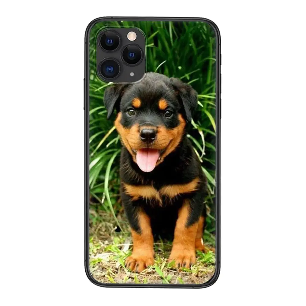 Симпатичный Ротвейлер Собака дешевый мужской ТПУ чехол для сотового телефона