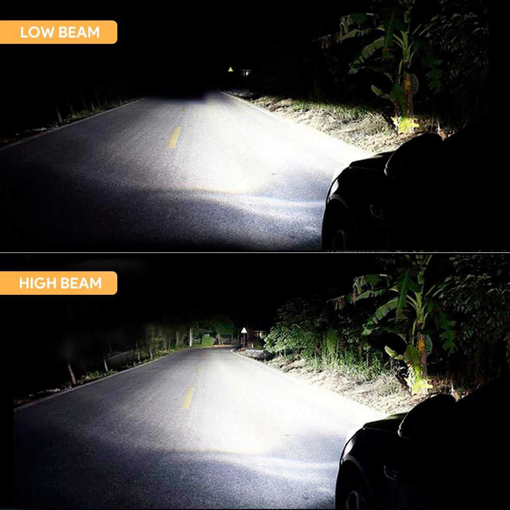 NOVSIGHT Mini H4 LED Canbus автомобильная лампа дневного света 80 Вт 12000 лм комплект для