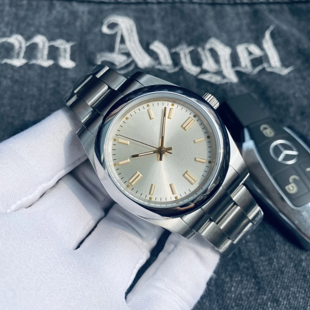 

New Men's Watch Oyster Automatic Mechanical Glass Solid 316L Stainless Steel Fashion Dial Sapphire Crystal