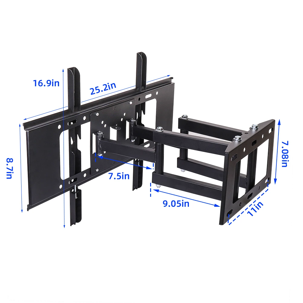 Сверхмощный настенный кронштейн для телевизора Выдвижной двойной поворотный 40 42