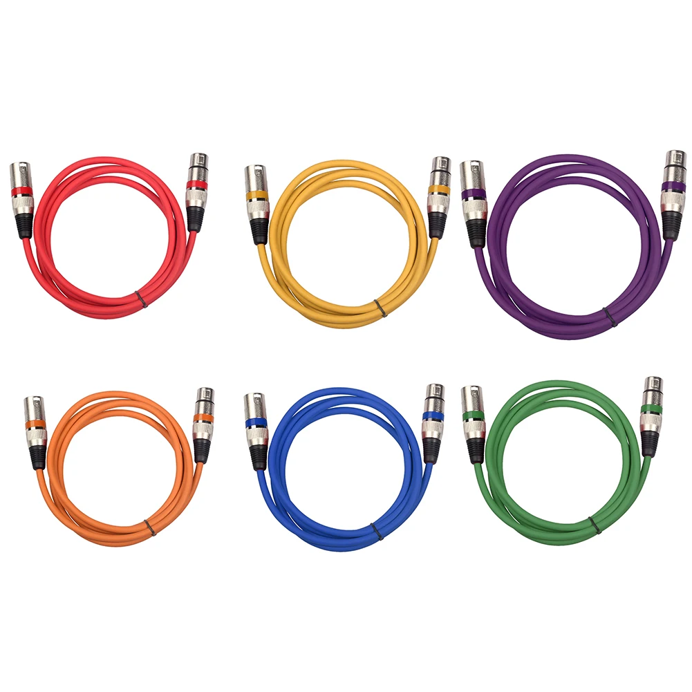 6 упаковок аудио удлинительные кабели шнур провод 3 Pin XLR микрофонный кабель