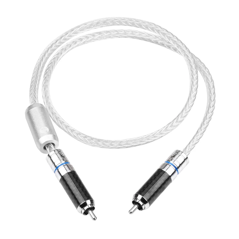 Коаксиальный кабель HIFI однокристальный серебристый коаксиальный HiFi RCA75 Ом