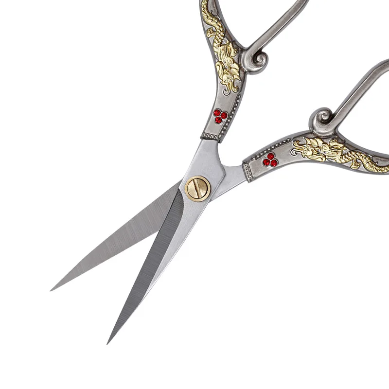 Retro Sewing Scissors Tailor Dragon Scissor Stainless Steel for Fabric Craft Household Cutting Tool |