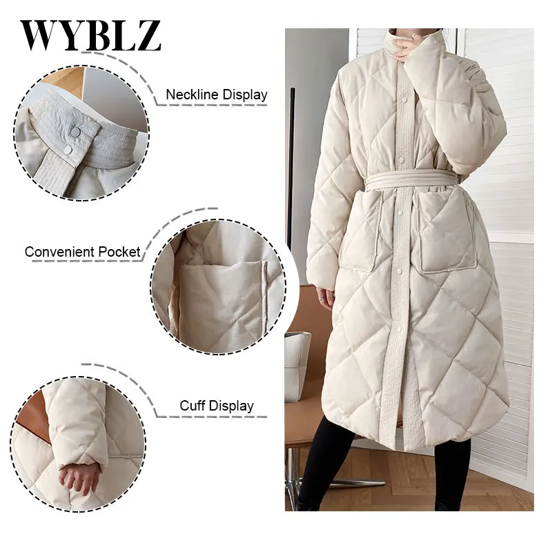 Ladies Puffer Jacket Coat Winter Padded Elegant Parka Women  Warm Loose Casual Stand Up Collar Outweart Women's Clothing  Mujer