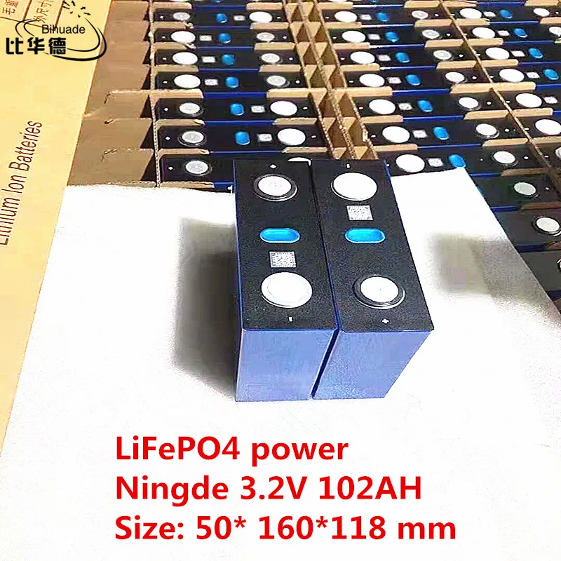 

LiFePO4 power 102AH 3,2 V 50*160*118mm оснащен наружным подгоном для электрического вилочного погрузчика, хранения энергии RV, бортовой powe