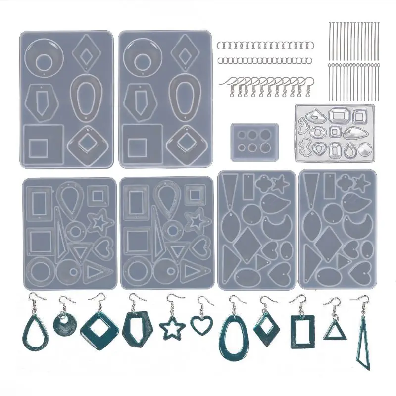 

Earring Resin Mold DIY Crafts Epoxy Resin Silicone Mold Including Earring Hook