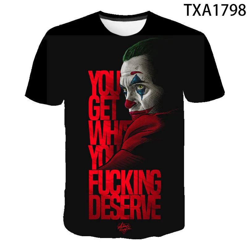 Новинка 2020 летняя футболка с 3D принтом Joker 2 для мужчин женщин детей Повседневная