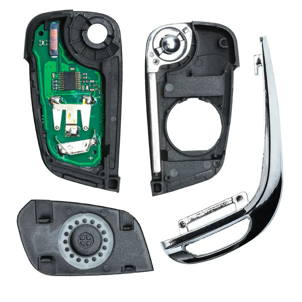 Стильный складной дистанционный ключ KEYECU CE0523 DS с двумя кнопками 433 МГц чип ID46 для