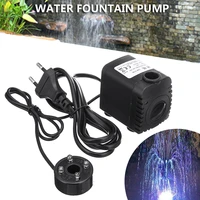 garden pond water fountain pump aquarium fish tank submersible pump with led light fountain maker pump eu plug