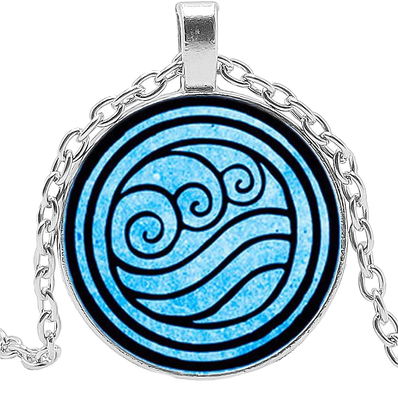 

2020 New Avatar The Last Airbender Necklace Kingdom Jewelry Air Nomad Fire and Water Tribe Pendant Glass Dome Necklaces