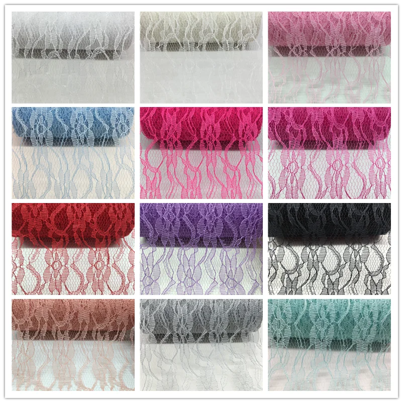 Рулон кружева органза катушки тканевая лента 30*910 см Сетка Ткань DIY Свадьба