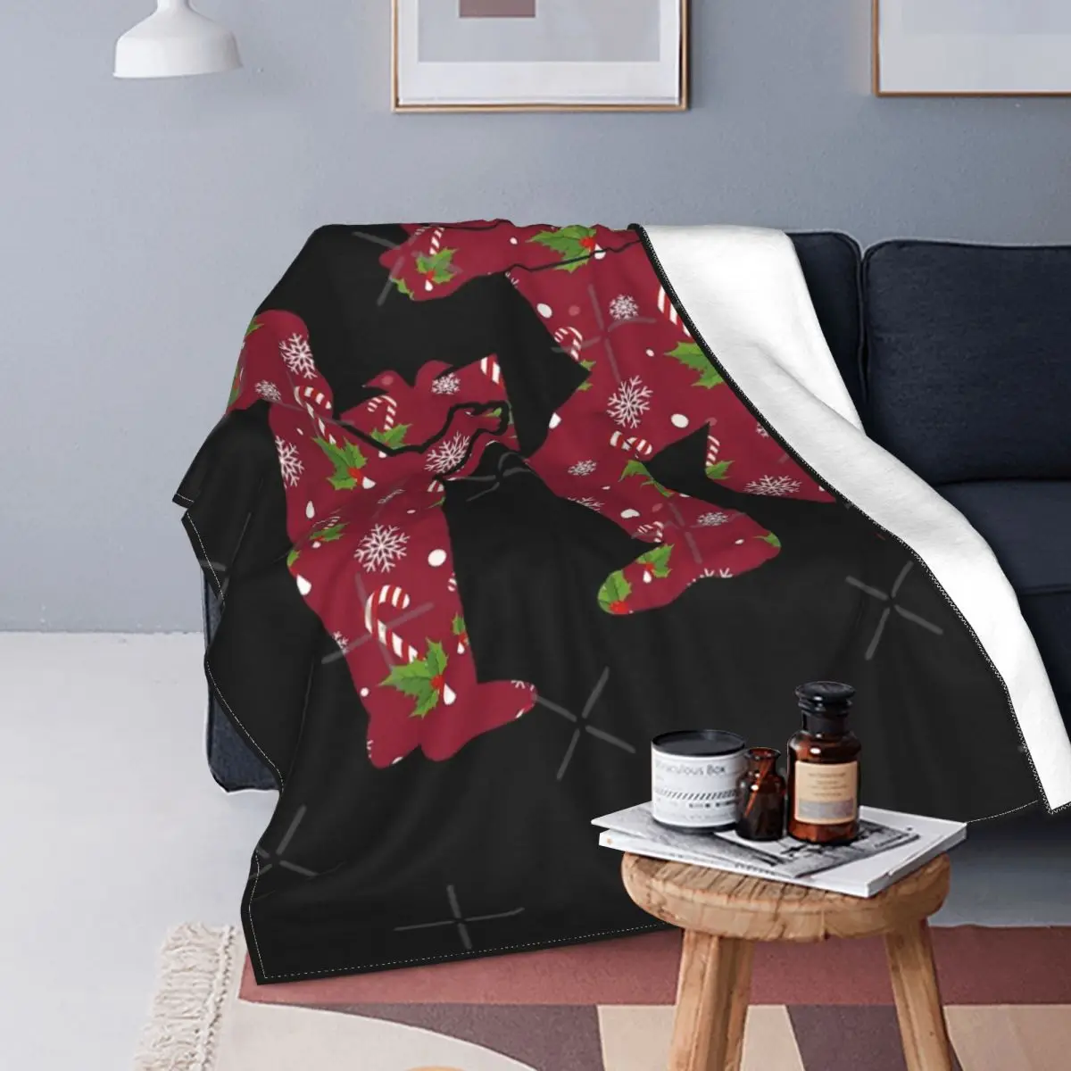 

Manta a cuadros para cama, cobertor de muselina, textil de lujo para el hogar, 3 mantas, regalo de Navidad