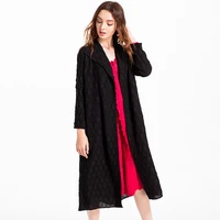 Autumn Winter original high-end socialite miyake long trench coat big yards autumn fashion boutique wholesale womens clothing