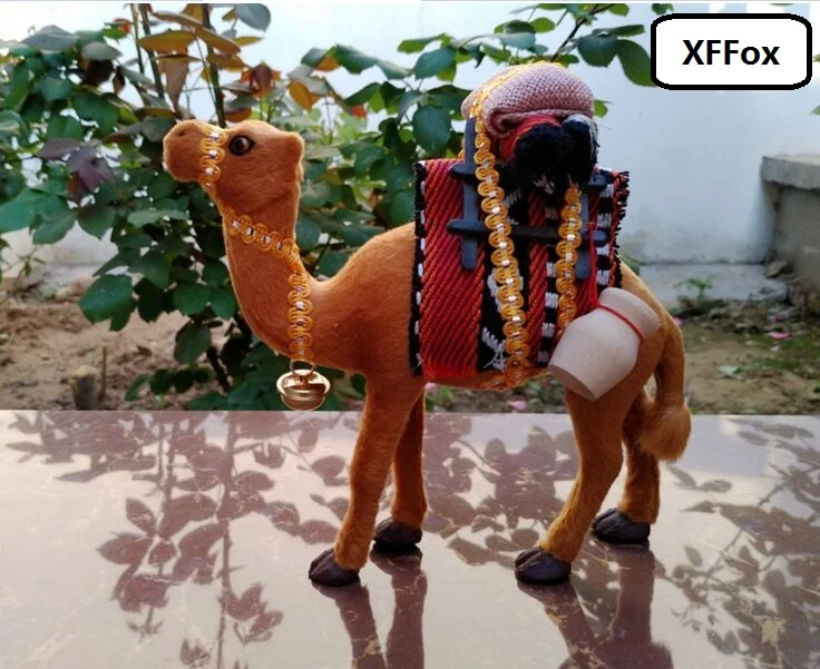 Средняя натуралистичная фигурка вербюда модель из полиэтилена и меха милый