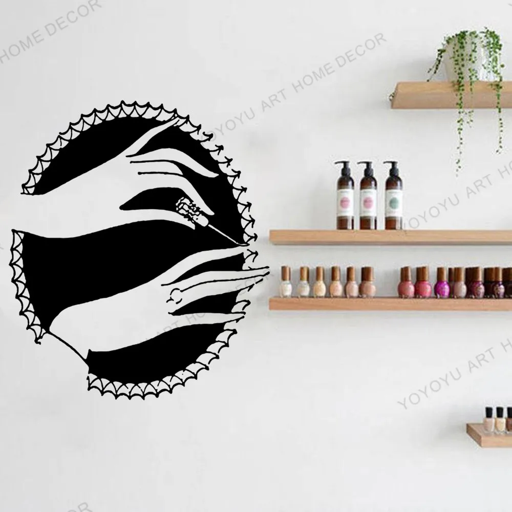 Спа и массажные обои наклейки для ногтевого салона Настенный декор цветы массаж