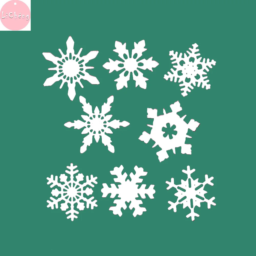 Снежинки штампы скрапбукинг бумажные шаблоны трафареты ремесло тиснение папка