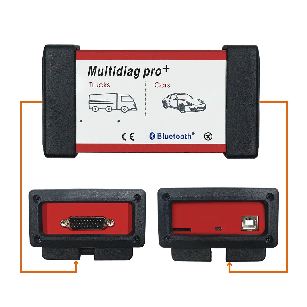 OBD2 Multidiag Pro+ с OBDII Bluetooth двойная плата Pro Plus Bluetooth 2016R1,1 бесплатно Keygen 9421A полный автомобиль/Грузовик Кабели