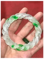 natural high quality original ecological pattern jade green bangles elegant jewellery fengshui accessories