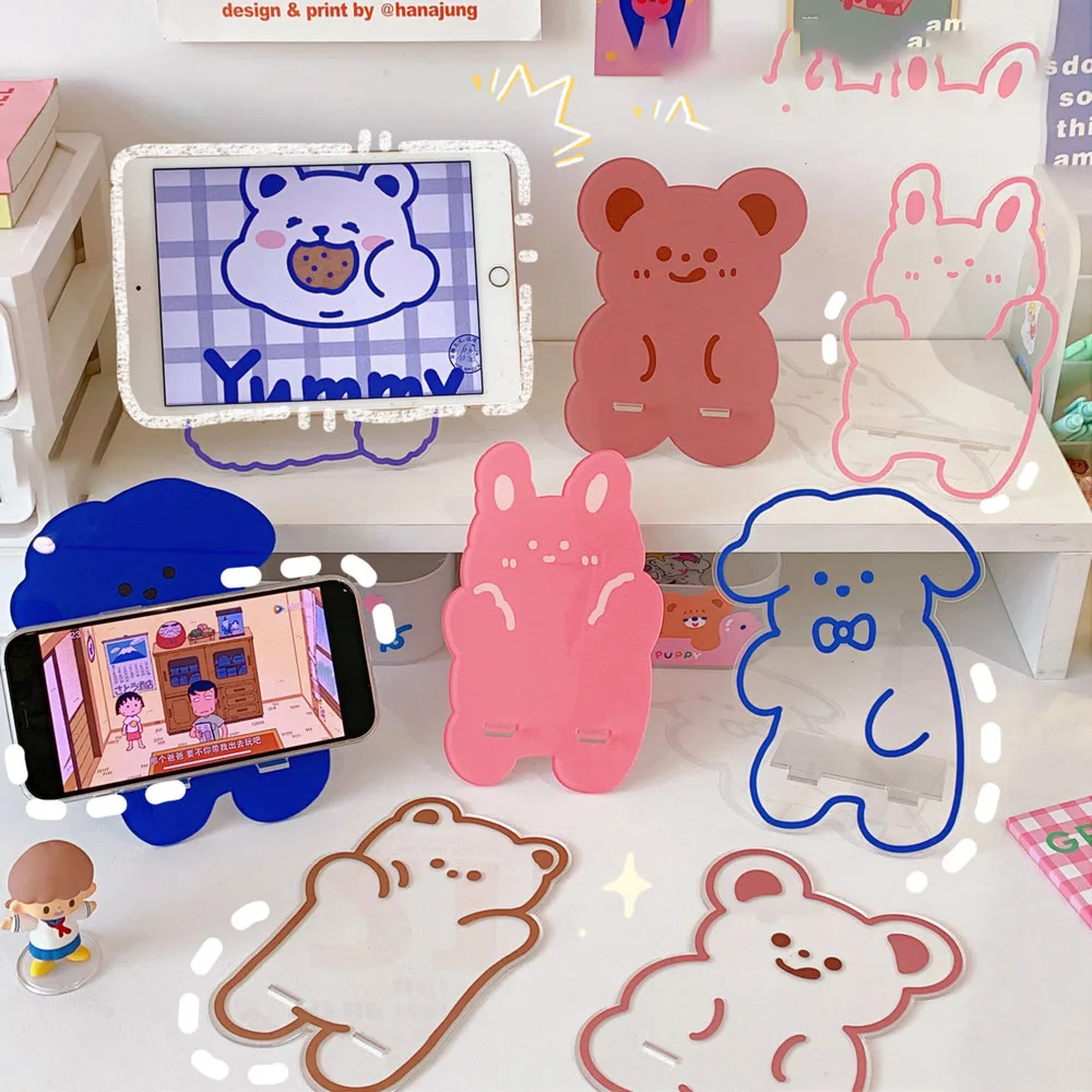 

Kawaii держатель для телефона для планшетов Органайзер симпатичный портативный держатель Съемная поддержка мультфильм ленивый кронштейн