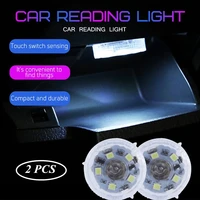 2 pcs waterproof car interior light led reading lamp auto touch night light car roof ceiling lamp car lighting accessories