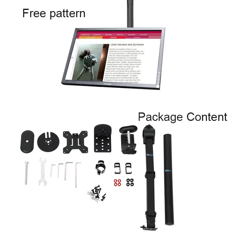 Одной рукой ТВ ЖК-дисплей Монитор Кронштейн монтируемый в стол Шарнирный Рычаг