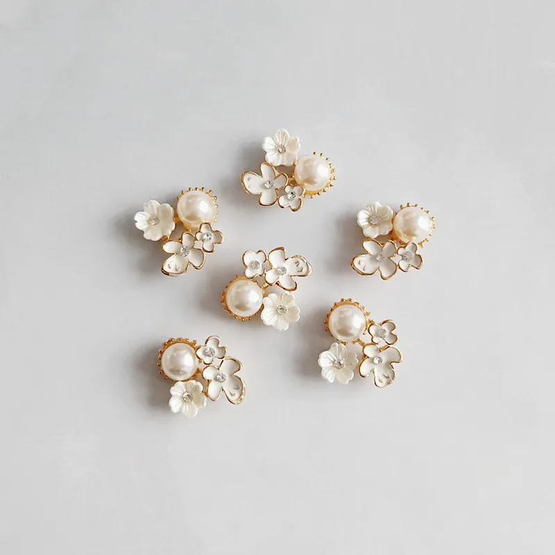 Цветы эмалированные для сережек металлический сплав KC 10 шт. 19x22 мм | Украшения и