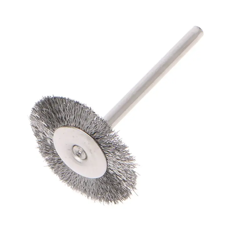 

10pcs 22mm Platinum Blade Stainless Steel Wire Wheel Brush Rotary Tool for Mini Drill Polishing Accessories