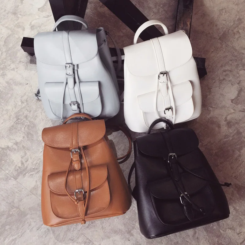 

Women Drawstring Leather Backpack French Shoulder Bag Trendy Female School Bag Teenage Girls High Quality Fashion Rucksack