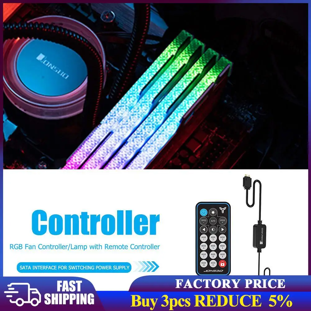Кабель для подключения RGB светодиодов Jonsbo питание SATA 5 В 3 контакта AURA ARGB полос