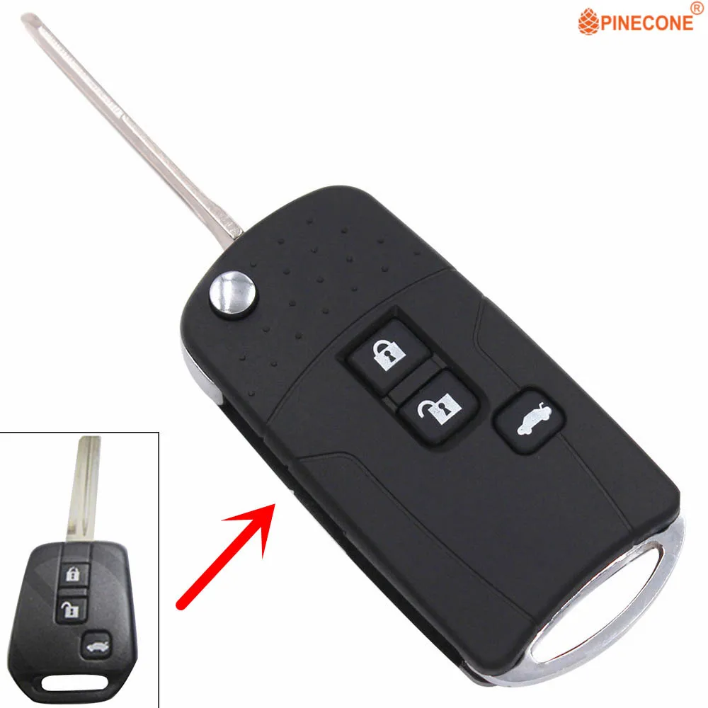PINECONE для LUXGEN U6 3 кнопочный ключ модифицированный раскладной чехол автомобильного