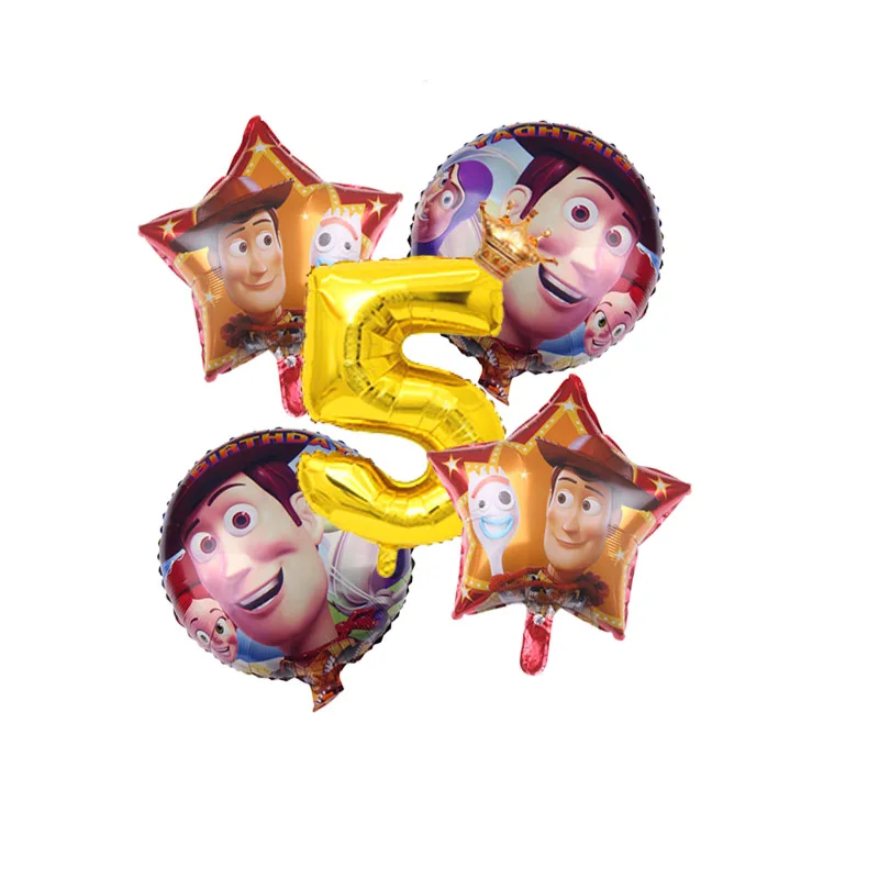 

5pcs/lot Toy Story Woody Captain Buzz Lightyear Cartoon Foil Helium Balloons Birthday Party Decorations Supplies Kids Toy Globos