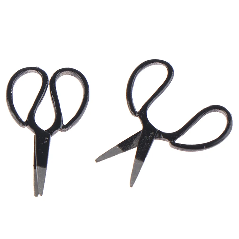 

Миниатюрные ножницы для стрижки волос для кукольного домика, масштаб 1:12, 2 шт.