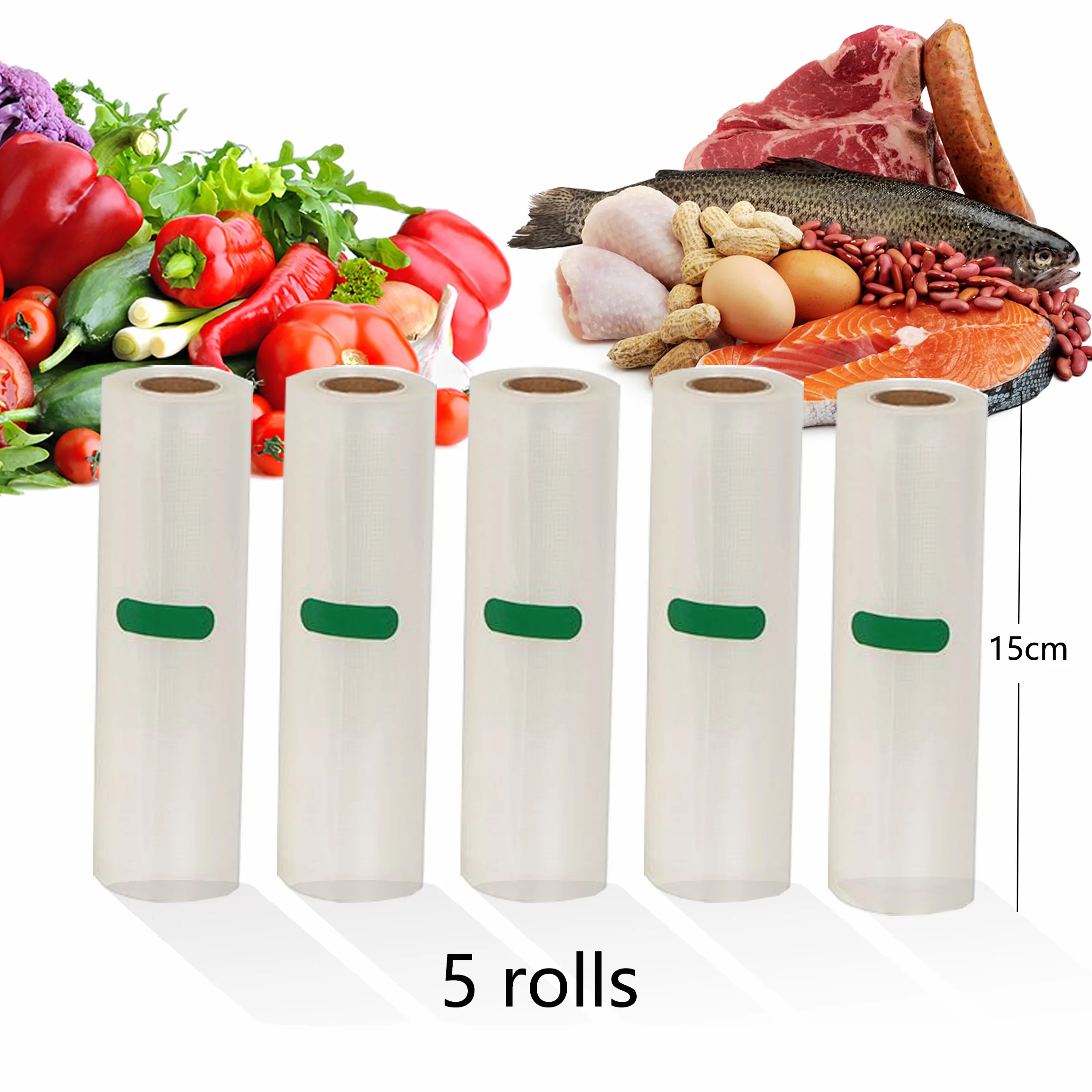 5 рулонов/партия бытовые кухонные вакуумные пакеты для хранения продуктов
