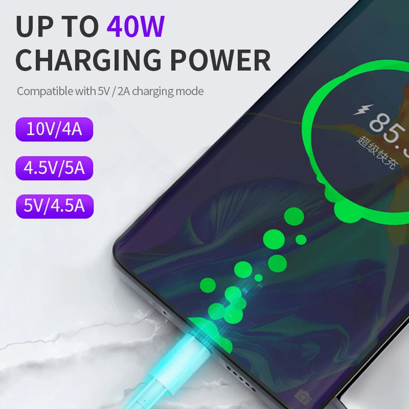 Kebiss 5A быстрой зарядки Type-C кабель для Huawei Xiaomi Redmi Note 8 Pro Мобильный телефон