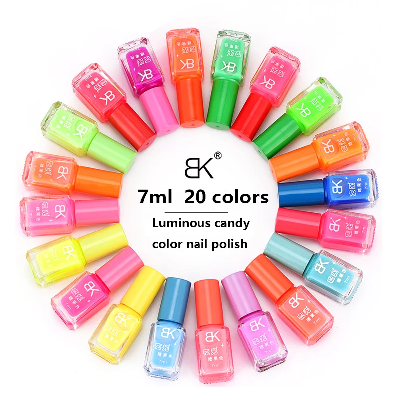 Дизайн ногтей милые Карамельный цвет светится в темноте флуоресцентный ноготь