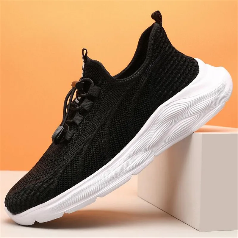 

2021 Summer Fashion Men Sneakers Mesh Breathable Anti-Odor Lightweight Black Lace-up High Quality Casual Shoes Tenis Masculino