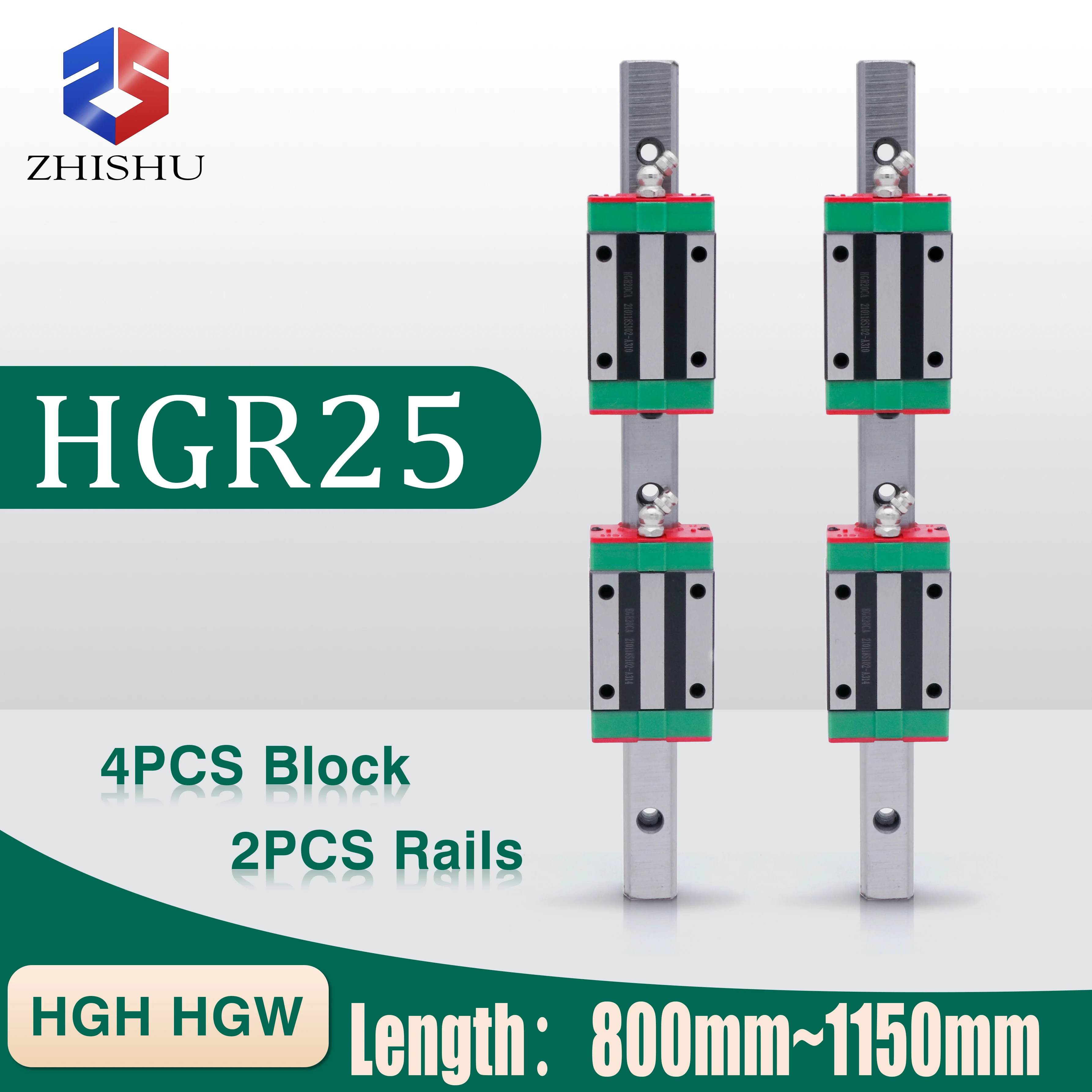 

Free Shipping HGR25 CNC Square Linear Guide Rail 800 - 1150 MM HGH25CA / HGW25CC Block Carriage slides HGR 25 Router Kit Parts