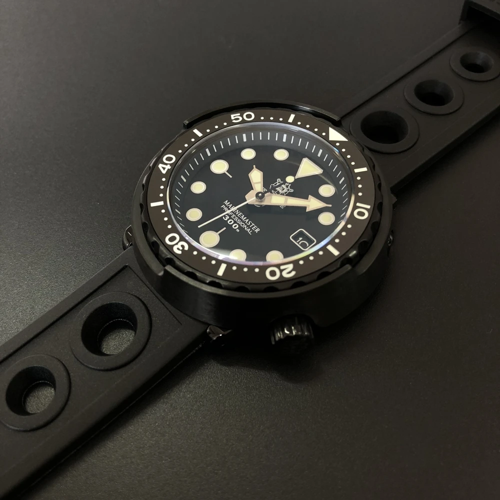 

Steeldive Men Diver Watch Mens Automatic Watches Tuna 300M Waterproof Mechanical Wristwatch Luminous NH35 Sapphire Mirror Black