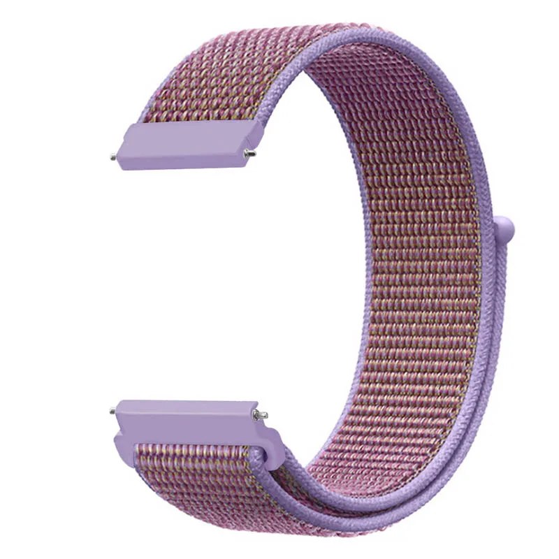 Lilac 20 мм 22 мм часы нейлоновый ремешок для Huami Amazfit BipSport петля ремешок для Huami Amazfit GtR 47 мм 42 мм ремешок/Stratos/Pace - Цвет ремешка: Lilac