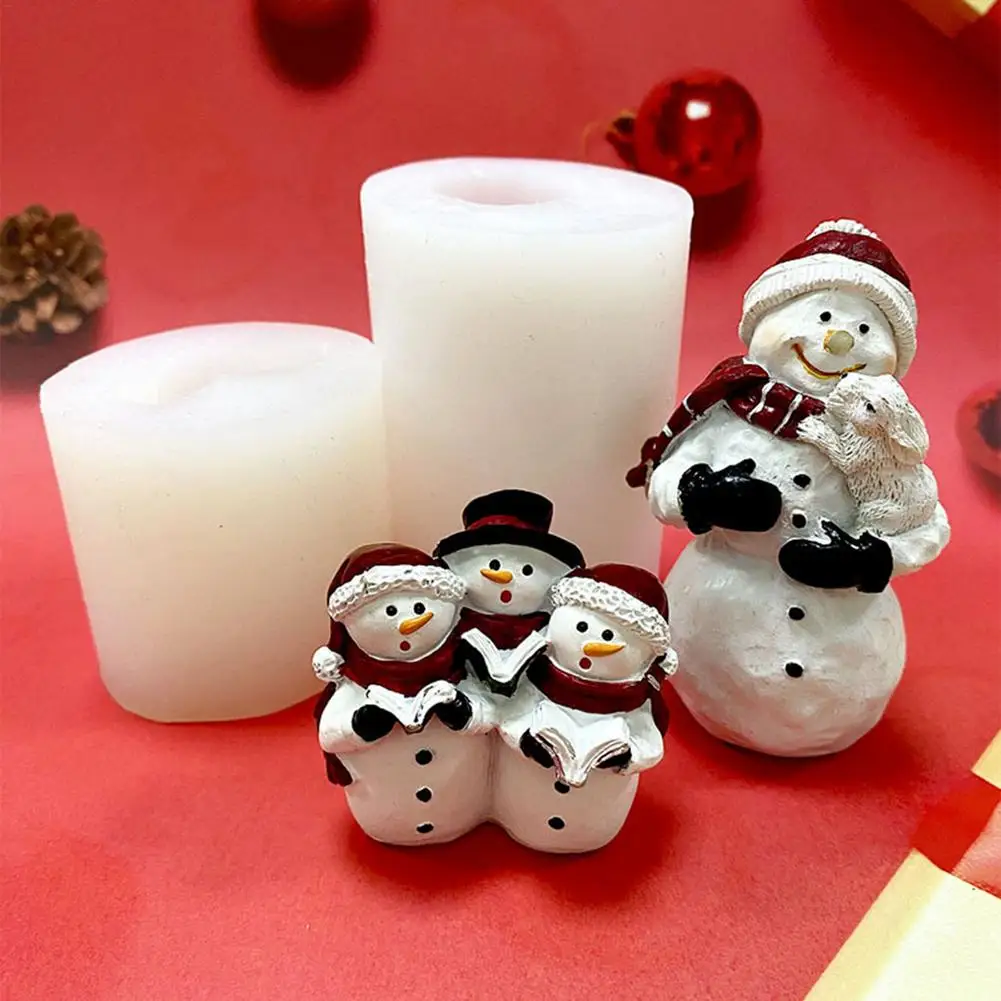 

Christmas Snowman Silicone Mold Fondant Cake Decorating Mold DIY 3D Chocolate Baking Tool Kitchenware For Cake Gumpaste Form