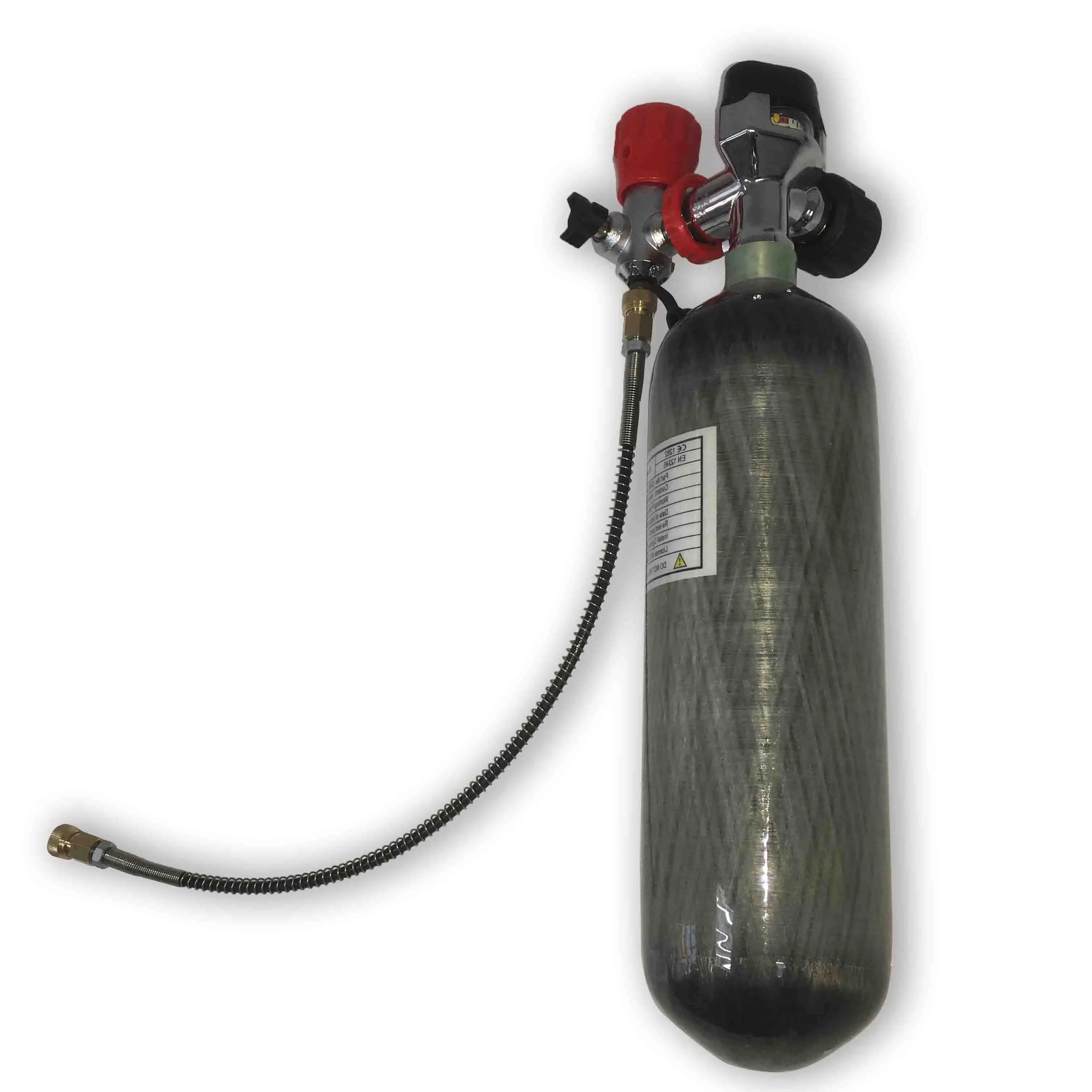 AC1217201 Acecare 2.17L CE 4500Psi Composite Carbon Fiber Cylinder Compressed Air Bottle Tank With Guage Valve & Fill Station