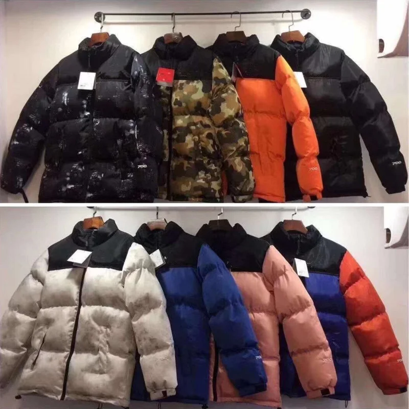 

Winter America Brand North Parkas Mixed Colors Couple Cotton Coats Casual Stand Collar Warm Down Puffer Jackets Men/Ladies Top