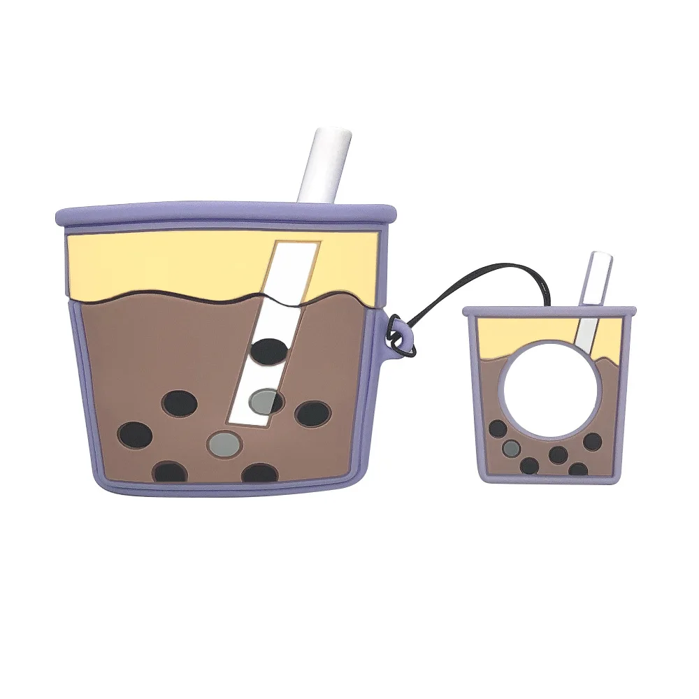 

Cartoon Milk Tea Cup Case for Airpods Pro Protective Cover for Apple Earphone 3rd Silicone Soft 3D Headset Shell with Keychain
