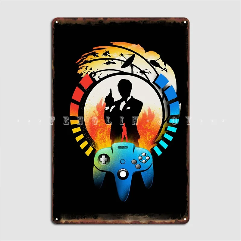 

Golden Eye Metal Sign Wall Cave Classic Plaques Bar Cave Tin Sign Poster