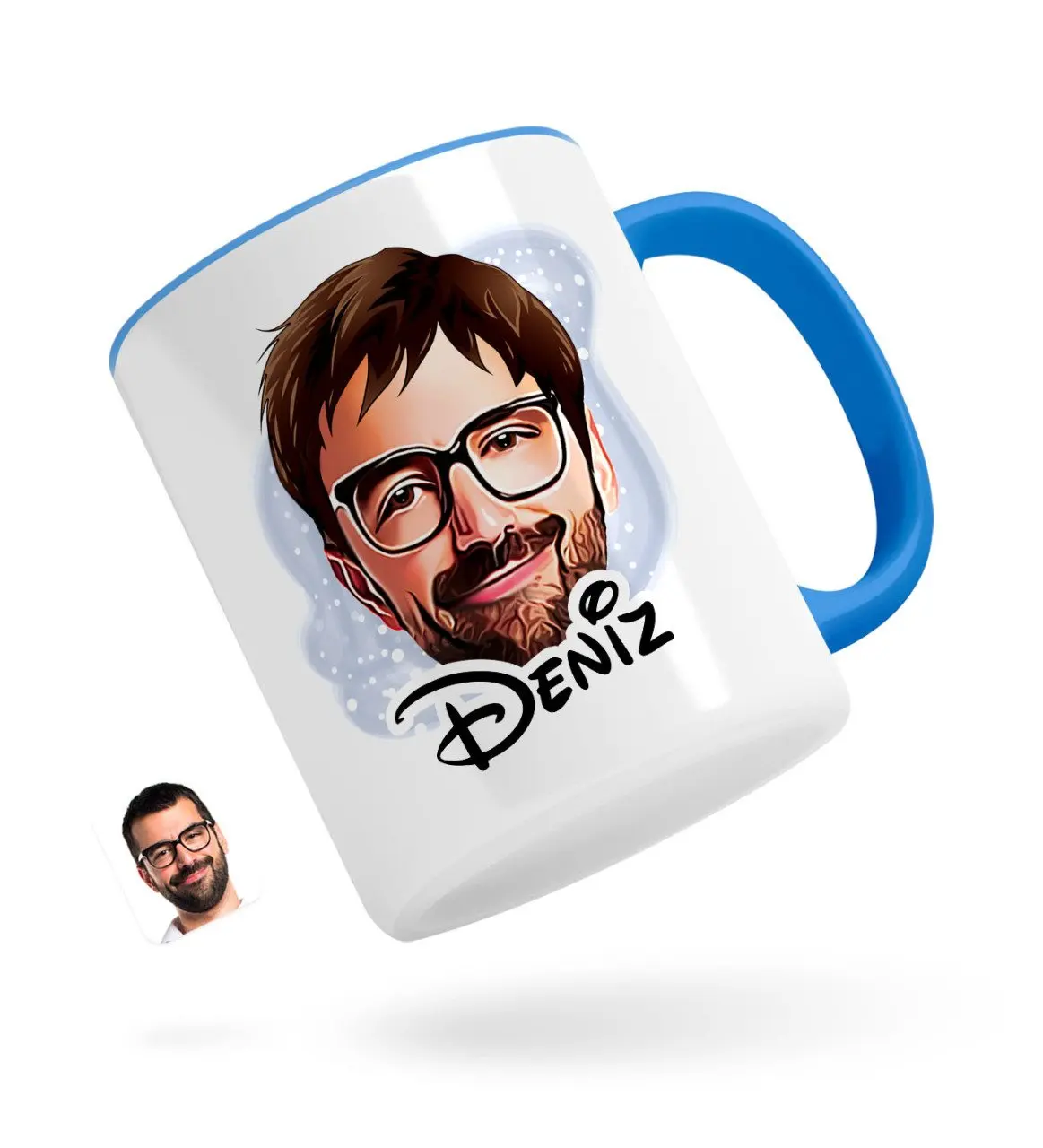 

Персонализированные Для Мужчин 'S уход за кожей лица карикатура синего кружка Bardak-1