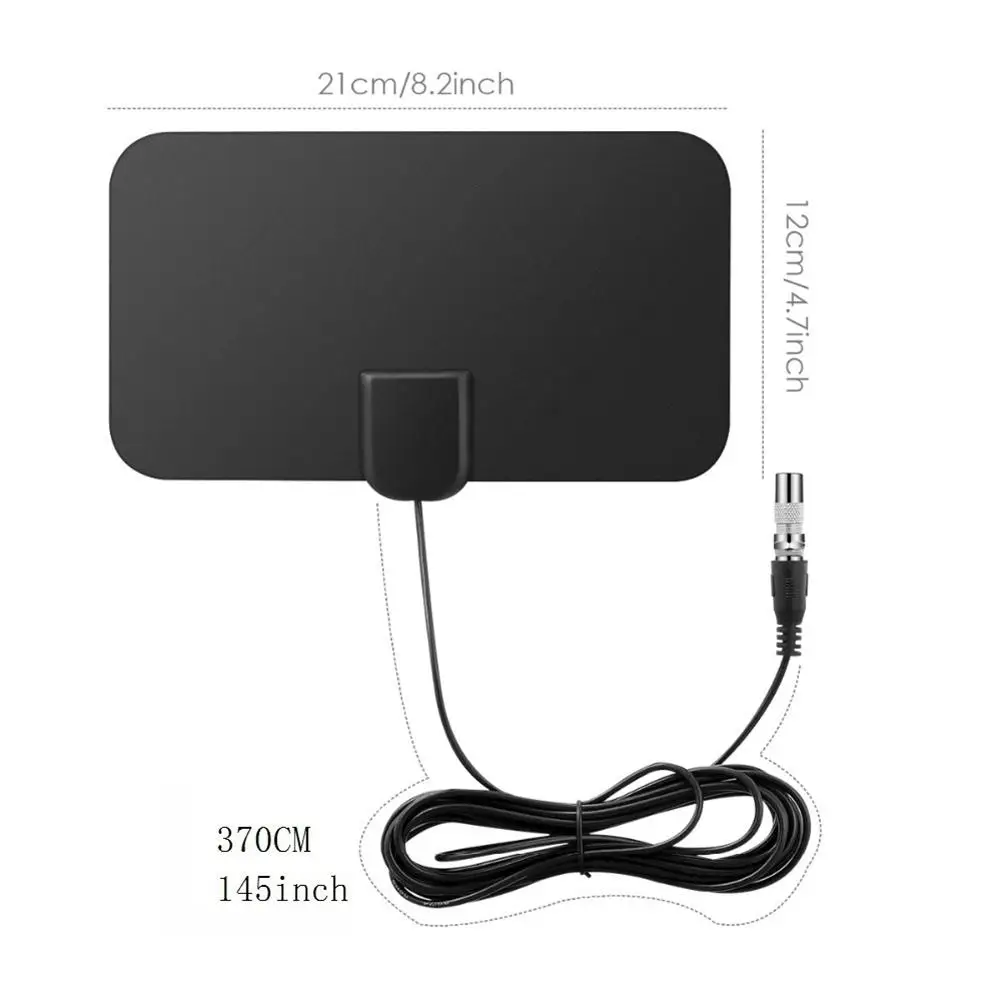 Телевизионные антенны HD радиус 980 миль VHF (170-240 МГц)/UHF( 470-860 МГц) 25 дБ с кабелем 3 м