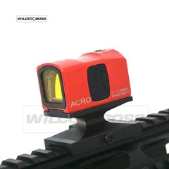 Red w high mount Красный точка рефлекторный прицел Aim Acro P1 для пистолета RMR голографический прицел охотничий оптический прицел - Цвет: Red w high mount