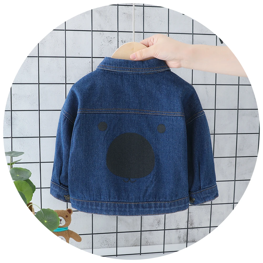 Blue Детский для ребенка для мальчика, джинсовая куртка для девочки, верхняя одежда, одежда, модное пальто для мальчика, пальто для девочки 1, 2, 3, 4 лет - Цвет: Blue