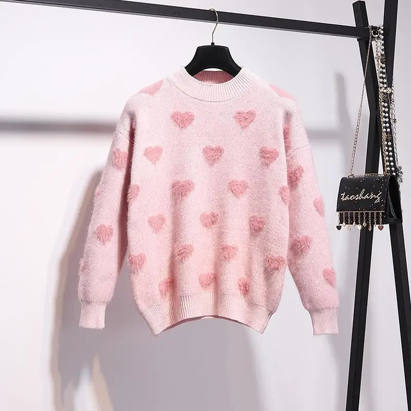 

Autumn Winter Tracksuit Women Sweet Knitted Pullover Sweater + Slim Skirt Two Piece Set Female Vintage Clothes Suits Outfit K261